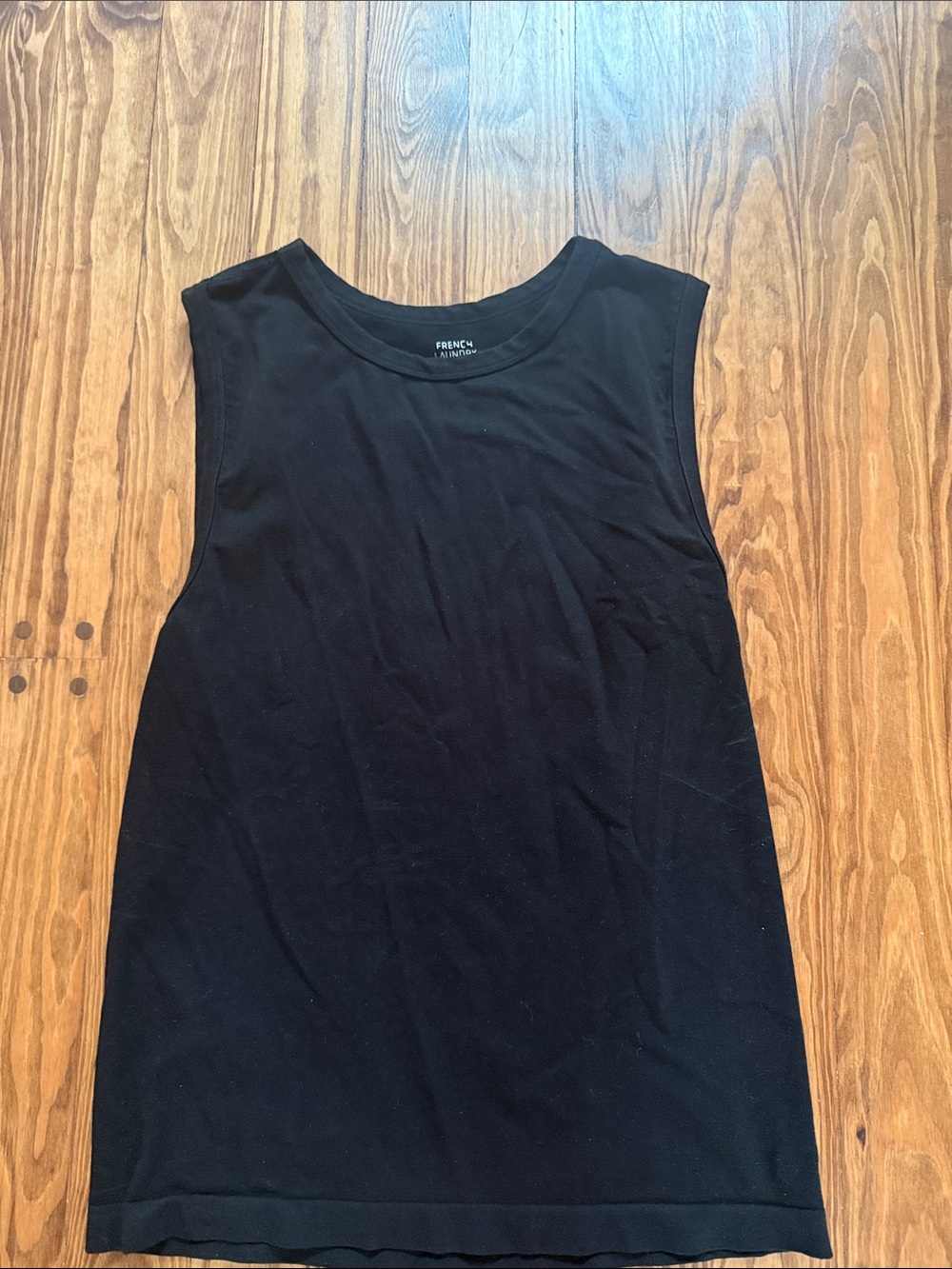 French Laundry Black Sleeveless Crewneck Tank